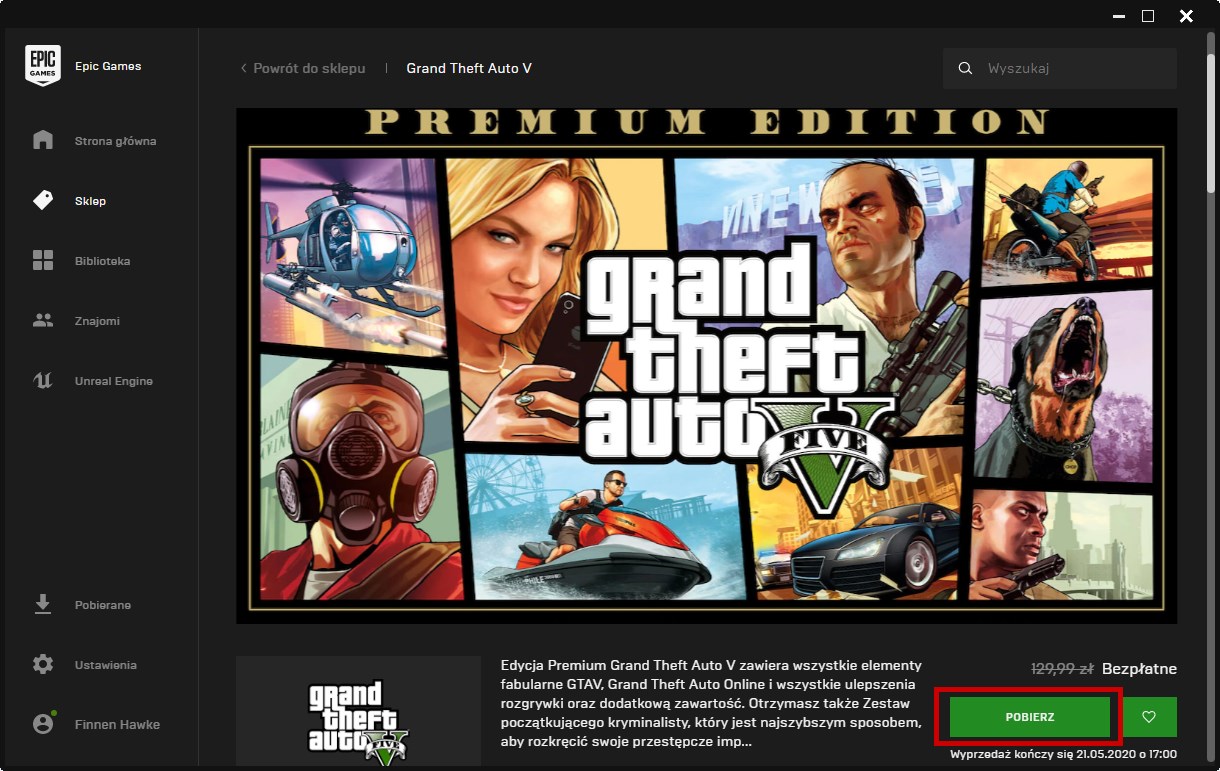 GTA 5 za darmo w Epic Games Store! Jak odebrać grę?
