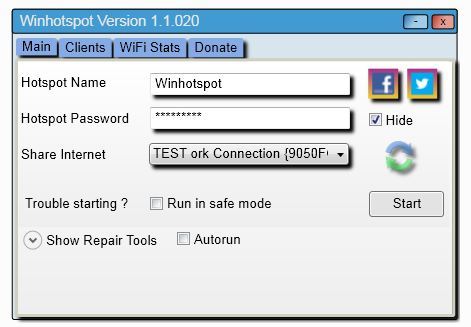Winhotspot WiFi Router | Narzędzia IP