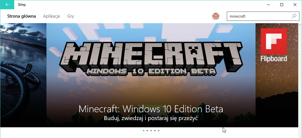 Minecraft w Sklepie Windows