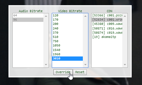 Netflix - wybierz Video bitrate